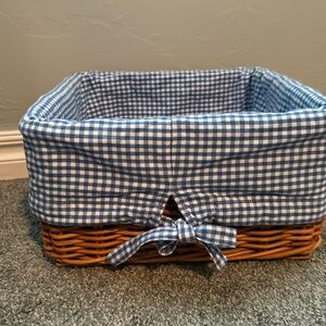 Single - One Pottery Barn Kids pbk Gingham Liner only - Blue & White - prel…